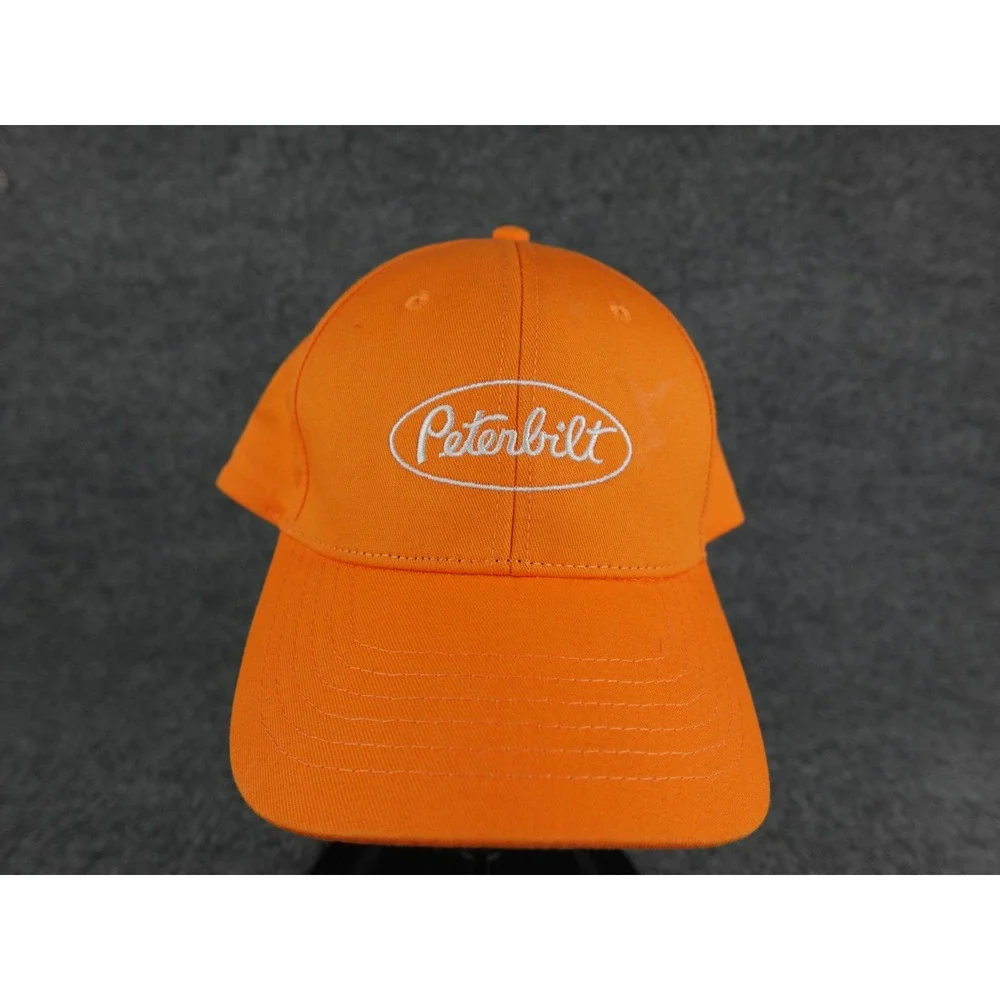 Peterbilt Orange Embroidered Logo Baseball Cap Snapback‎ Trucker Hat